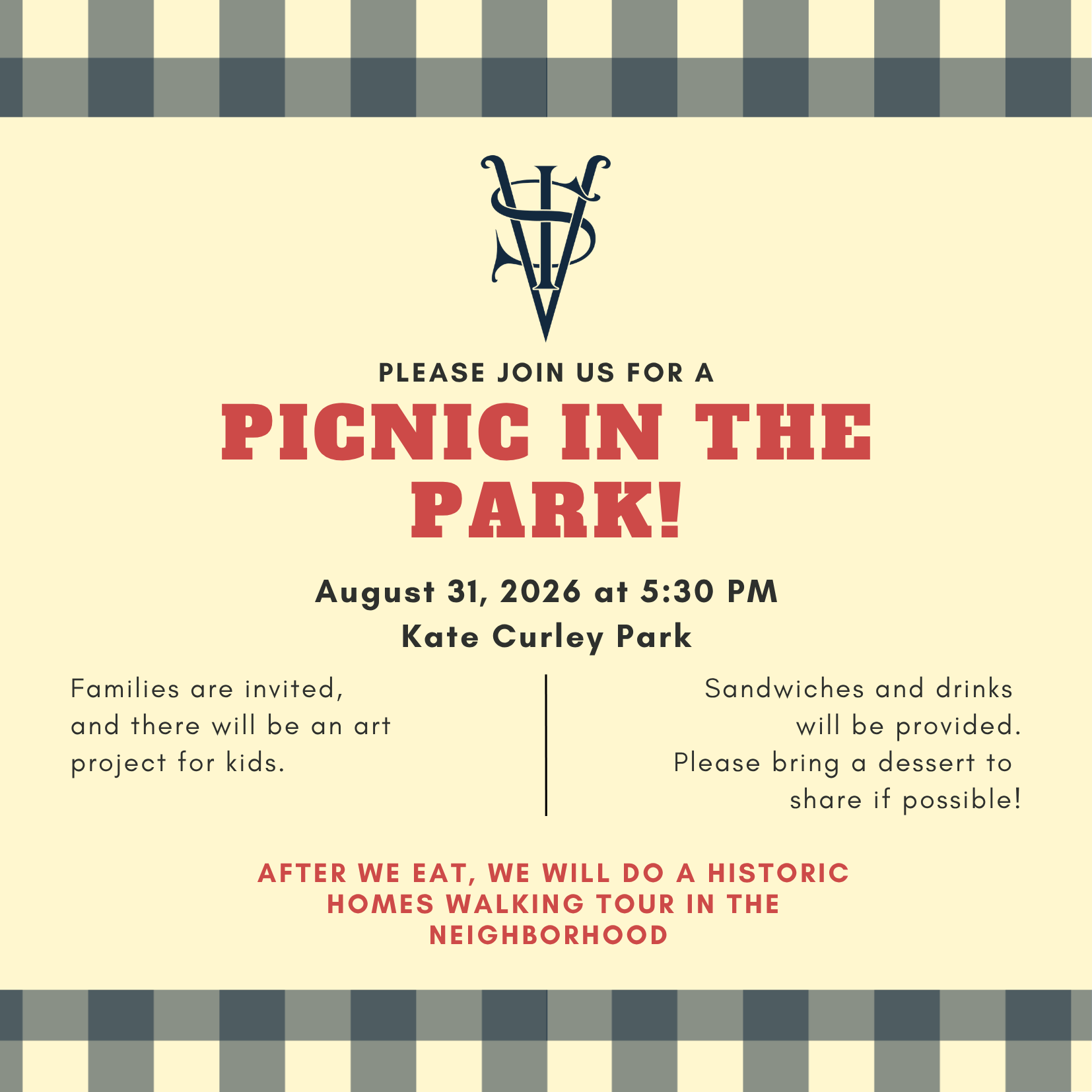Picnic in the Park invitation